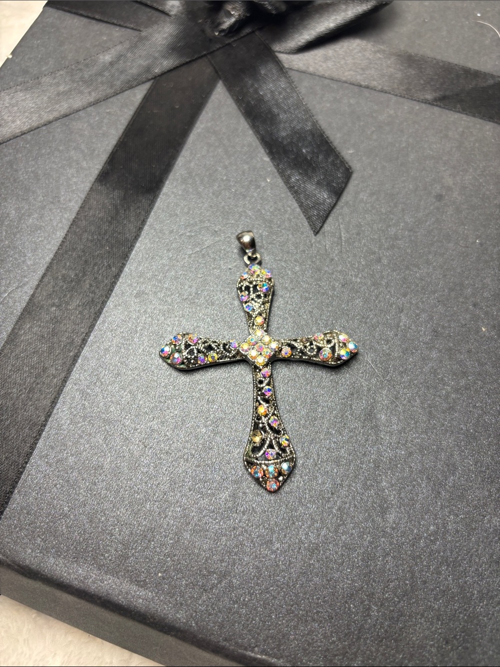 Premier Designs Angelina Multicolor Crystal Cross Pendant Necklace - Women Jewel